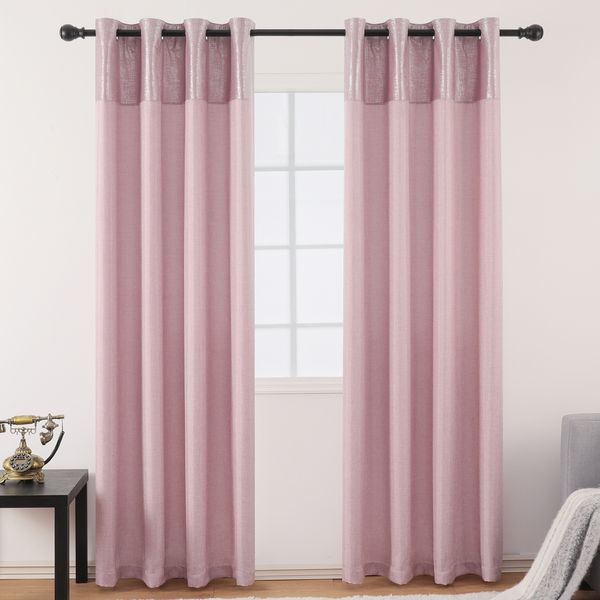

jarl home morgan linen curtains liner for bedroom stitching 85% grey pink blackout curtain for living room
