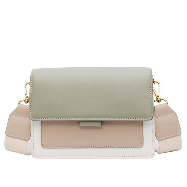

contrast color leather crossbody bags for women 2019 travel handbag fashion simple shoulder messenger bag ladies cross body bag