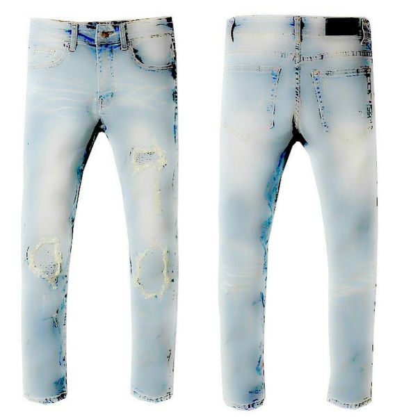 

mens amiri jeans jeans мужские дизайнерские досуг дикий досуг качество хлопок брюки тонкий бутик arn7 мода эластичные джинсы хорошо продаютс, Blue