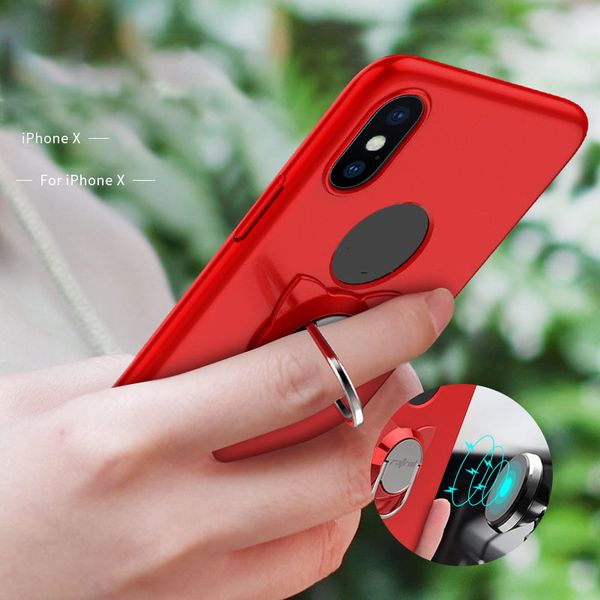 

new iphone cases for iphone x back cover with kickstand magnet car ring phone case for iphone 6 7 8 plus telefone caixa