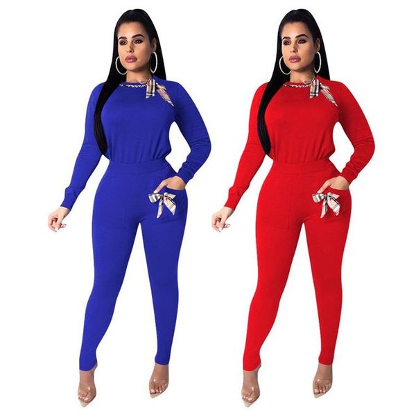 

two piece set women roupas feminina sweat suits casual long sleeve round neck solid color sportswear 2 piece sets womens outfits, White