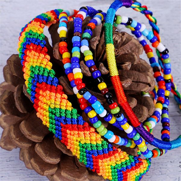 

friendship bracelet bohemian hand woven rope bracelets bangles for women mizhu color tassel bracelet gift, Black