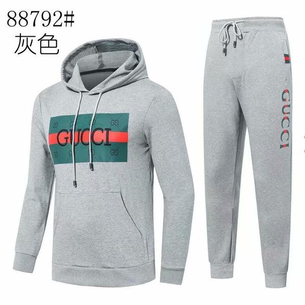 

2019 men's hoodies and sweatshirts sportswear men's polo jacket pants jogging suit sportswear men's sportswear 05, Gray