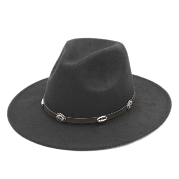 

mistdawn men women's wool blend panama hats wide brim fedoras caps costume cap black band, Blue;gray