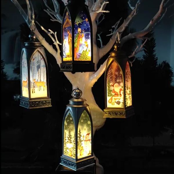 

candle light candlestick lantern creative beautiful plastic christmas bulb santa claus hanging light home decoration table lamp
