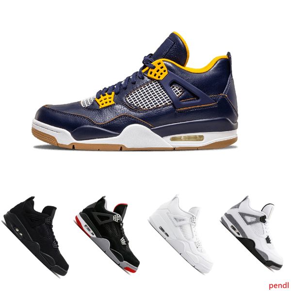 

new 4s men basketball shoes pure money premium black cat white cement bred fire red fear alternate sports shoes sneakers 41-47