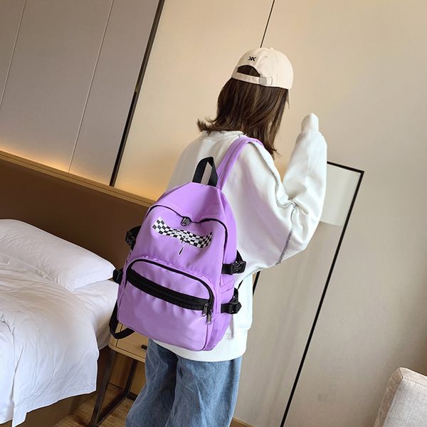

backpack female 2020 new fashion school bag ins wind super fire print hit color outdoor travel bag