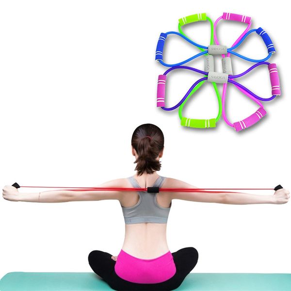

resistance bands gym 8 word elastic band chest developer rubber loop latex fitness equipment stretch yoga training crossfit 2021