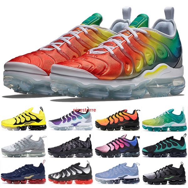 

tn plus rainbow men women shoes explosion persian violet bumblebee game royal black volt running shoes be true designer sneakers 36-45