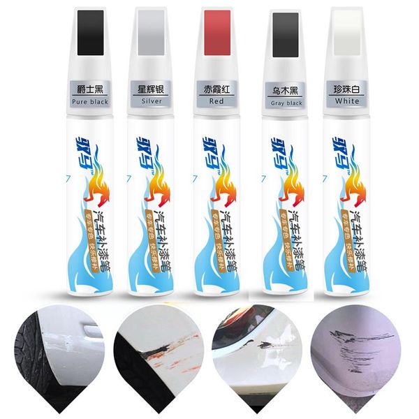 

5 colors professional macar scratch repair pen auto care car scratch repair paint care auto paint pen 12ml