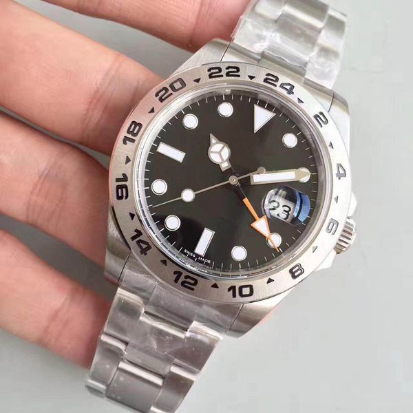 

Горячие продажи 40мм Explorer II Ref.216570GMT Формат автоматические механические часы серии