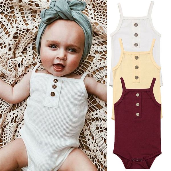 

newborn kid baby girl boy romper solid color summer clothes cotton romper jumpsuit sunsuit 2019 baby girl clothes 0-24m, Blue