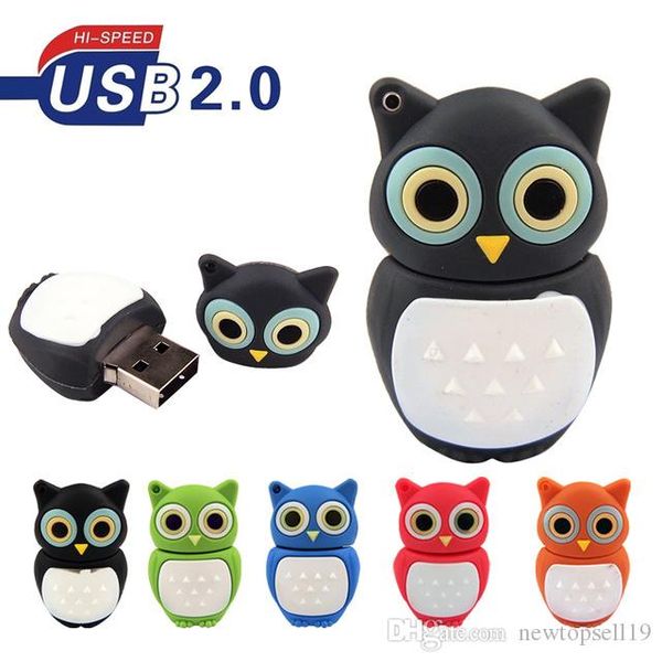 

factory price colorful mini owl flash drive memoria usb usb pen drive 4gb 8gb 16gb 32gb 64gb pendrive usb 2.0 children gifts memory stick