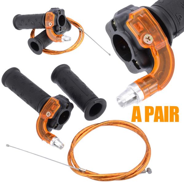 

motorcycle 7/8" 22mm handle throttle clamp hand grip with twist cable for 47 49cc atv quad pit dirt bike buggy mini moto racing