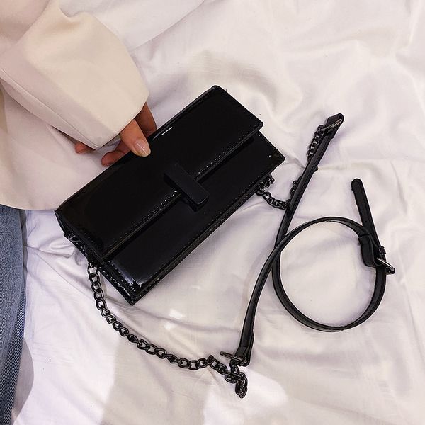 

shine mini patent leather crossbody bags for women 2020 chain fashion box girls messenger shoulder bag retro female handbags
