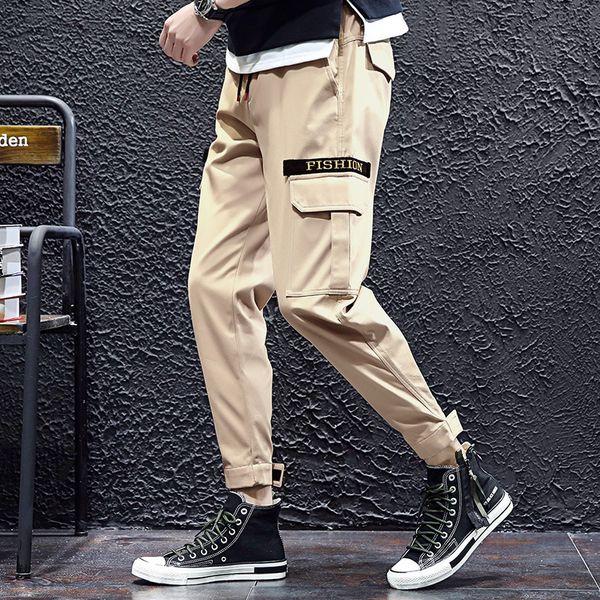 

men's wear new style men's casual pants trend casual youth popular trousers dk9099, White;black