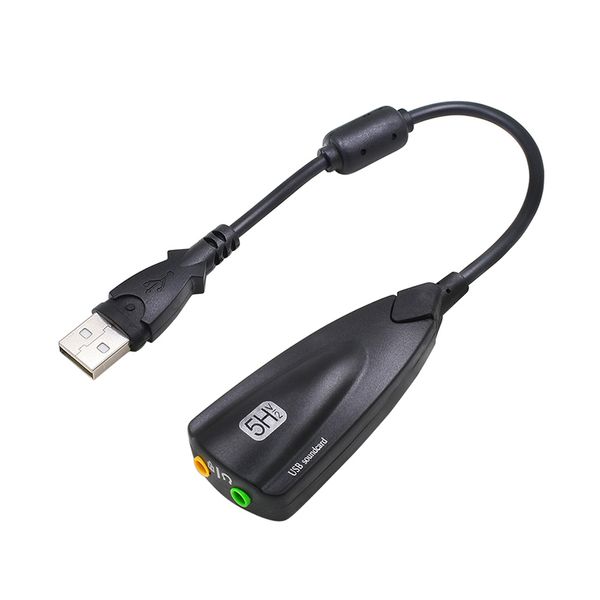 

usb sound card virtual 7.1 external usb audio adapter usb to jack 3.5mm earphone micphone sound card for lapnotebook new