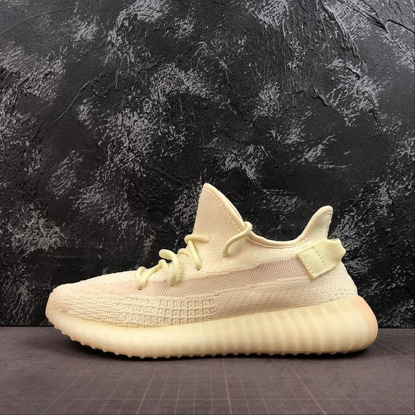 

v2 butter sneakers kanye sneaker west running shoes trainer youth kids men women trainers real boots f36981, Black