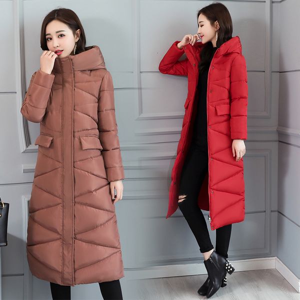 

женщины parkas женщин вниз пальто вниз куртка женщин зимняя куртка женщин с капюшоном воротник сгущает теплый длинные куртки дряблая верхняя, Black