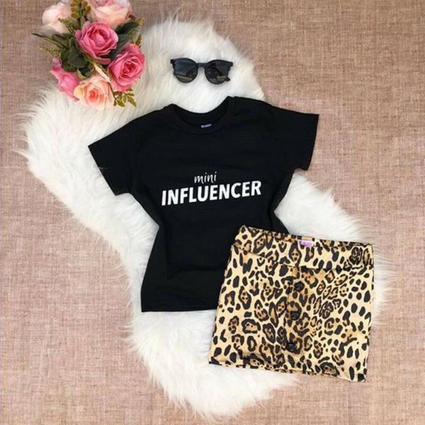 

us 2pcs toddler kids baby girl clothes set t shirt mini skirt dress outfits, Black;blue