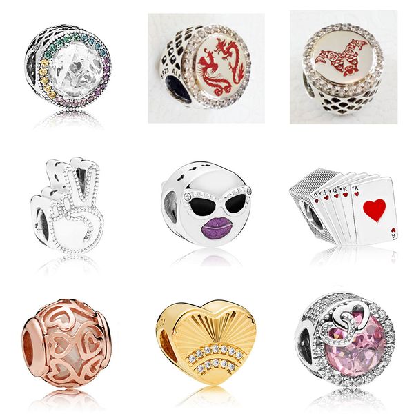 

new 100% 925 sterling silver pandora bead 791725czmx 792016cz 797215 797184cz 797195en09 787348cz 767288cz 797451pcz, Black