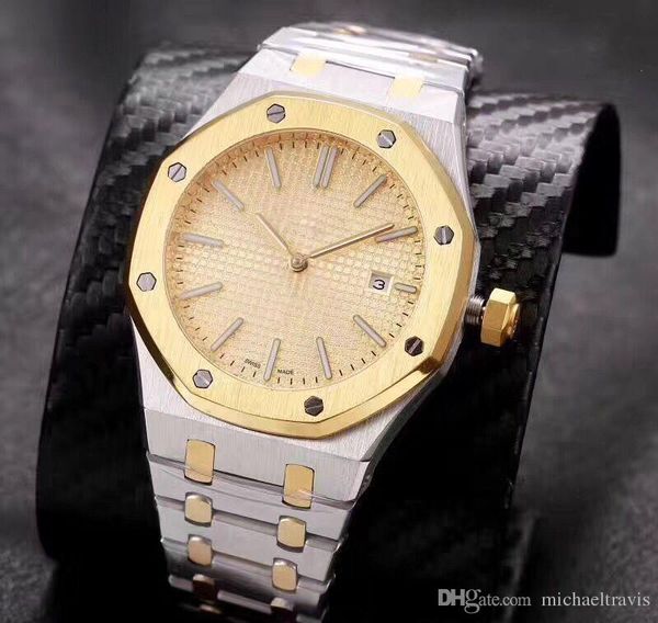

new back open watch men 2 pointer quartz movemnt stainless steel watch 1502, Slivery;brown