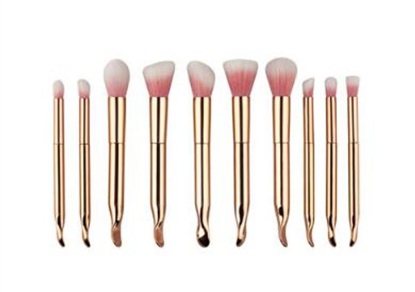 

beauty tools 10pcs makeup eye brushes set colorful plastic handle brush