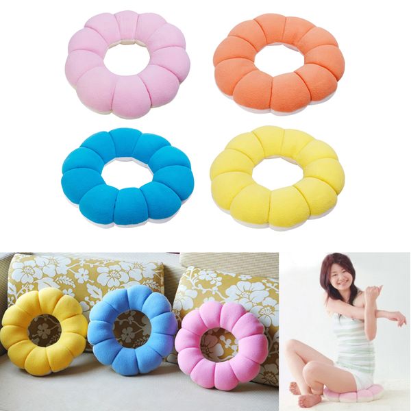 

flower shaped donuts ring lovely seat cushion waist cushion pillow nap pillow car office decor