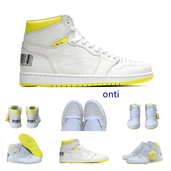 

1s first class flight code 555088-170 men basketball shoes 1s bar code lemon yellow sneaker ing, Black