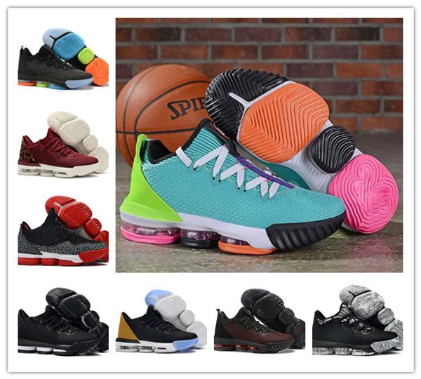 

2019 new lebrons 16 low safari kumquat black men basketball shoes lbj 16s james superbron ci2668-001-100 ci3358-800 ck2168-600 with box