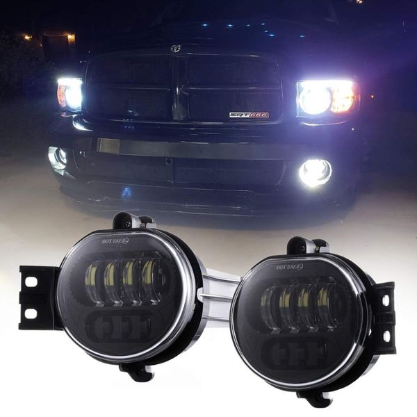 

led fog light for dodge 1500 2002-2008 dodge 2500/3500 pickup truck 2003 2004 2005 2006 2007 2008 2009-1 pair black