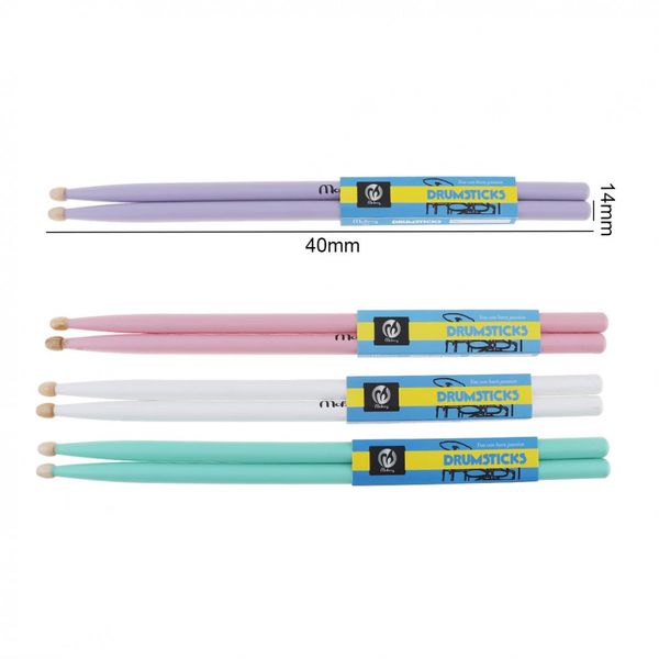 

2pcs/lot colorful maple wood drum sticks 5a music band drumsticks 4 colors optional