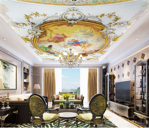 

p wallpaper living room bedroom ktv ceiling murals wallpaper angel ceiling painting