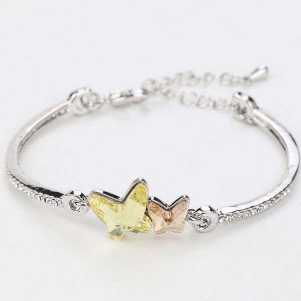 

горячая ювелирные изделия женщина европейского браслет 4 цвета кристалл от австрийского женского браслета как женщины партии или свадебных п, Golden;silver