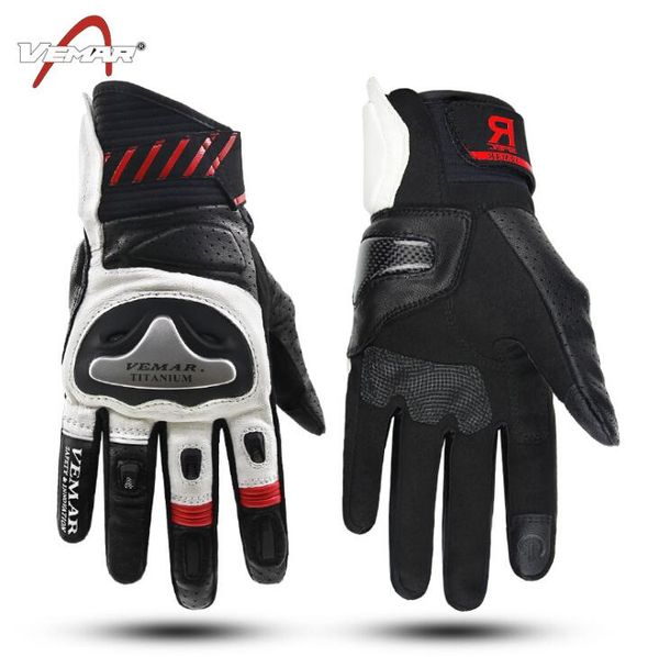 

motorcycle riding gloves men' four seasons leather motorcycle riders equipped with fall proof and windproof road racing gloves, Blue;gray