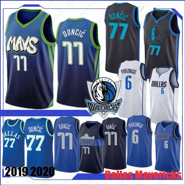 

ncaa luka 77 doncic college basketball jerseys kristaps 6 porzingis dirk 41 nowitzki donovan 100% stitched 2019 20 new quality, Black;red