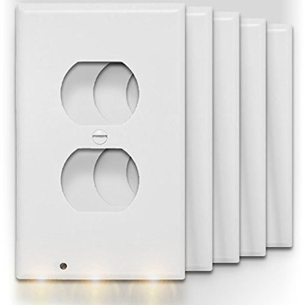 

led night light pir 3led night plate plug cover with led lights angel wall outlet cover hallway abs light