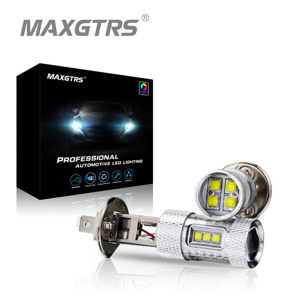 

2x h3 h1 30 вт 50 вт 80 вт cree chip led белый / красный / янтарный автомобильные фары противотуманные фары drl лампа дневного света лампы 6