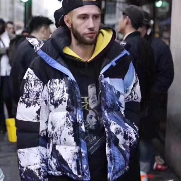 

17fw thenf x box logo mountain baltoro jacket down jacket coats couple winter outerwear fashion men women hflsyrf031, Black