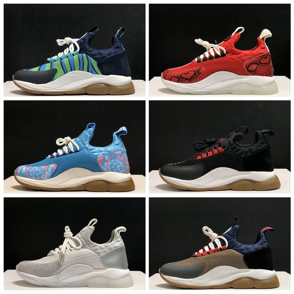

chain reaction 2.0 luxury designer casual shoes men women triple white black multi color rubber suede fashion trainers sneakers, White;red