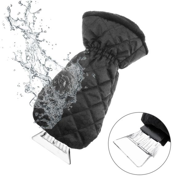 

snow scraper removal glove oxford cloth cleaning snow shovel ice scraper tool for auto window outdoor car-stying winter gloves