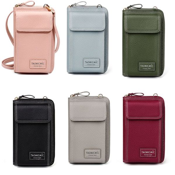 

women multi-function wallet purse coin cell phone pouch mini crossbody shoulder bag