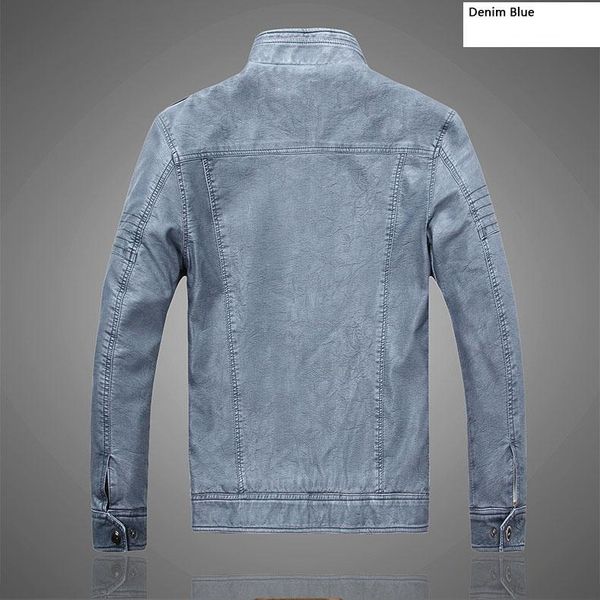 

мужская кожа ретро мыть pu плюс бархат моды кожа верхней одежды мужские кожаные куртки марки мотоциклов куртки, Black