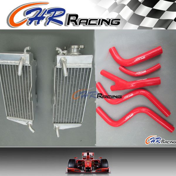 

for cr250r cr250 cr 250 r 1985 1986 1987 aluminum coolant radiator + red hose kit