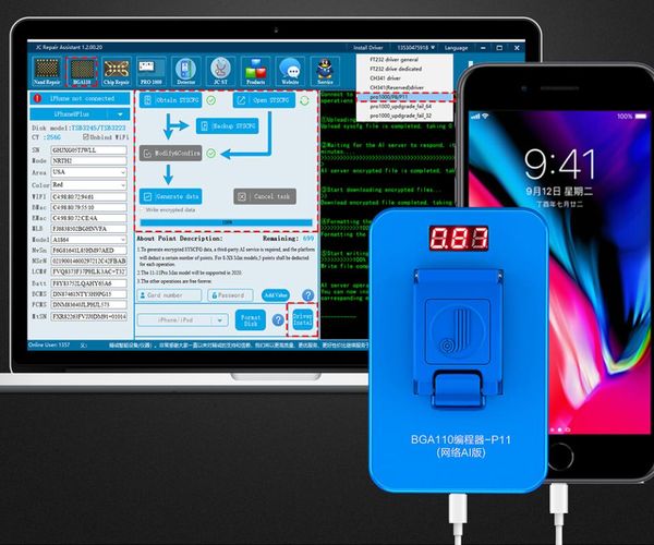 

jc p11 bga110 nand programmer nand syscfg data modification write unbind wifi for 8/8p/x/xr/xs/xs max 11 pro max