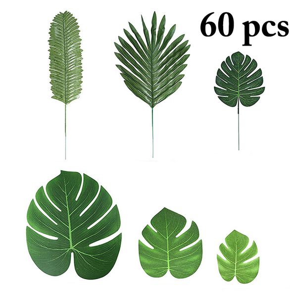 

60pcs artificial plants green turtle leaves party garden home decor diy simulation summer decoration artificial grass plant