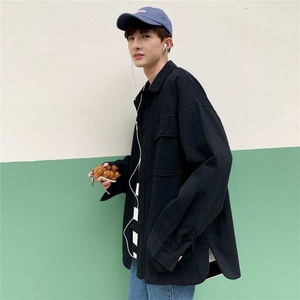 

spring and autumn hong kong style trend students jacket men's korean-style loose casual clothes popular brand handsome ins workw, Black;brown