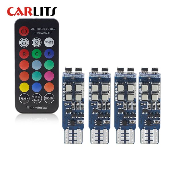 

carlits t10 clearance bulb 194 w5w clearance lights change color light remote car interior t10 rgb brilliant led car light