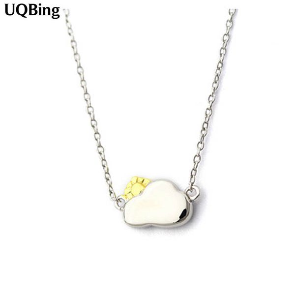 

drop shipping 925 sterling silver necklaces weather style pendants&necklaces jewelry accessory collar colar de plata, Golden;silver