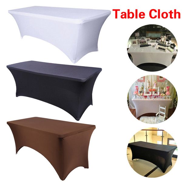 

cocktail stretch wedding l birthday solid color table cover buffet cloth table set tablecloth decoration
